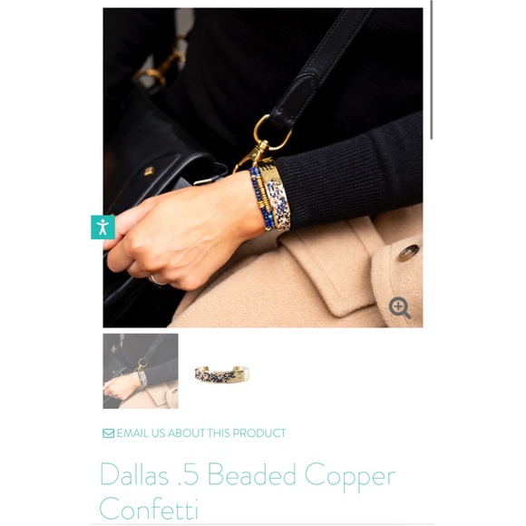 Rustic Cuff Dallas .5 Beaded Copper Confetti Cuff Bracelet Art Deco - Picture 3 of 9